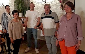 Das aktuelle TSV-Vorstandsteam: v.l.n.r. Verena Mischo, Gitte Banas, Philipp Müller, Andreas Hähnel und Susanne Conradi