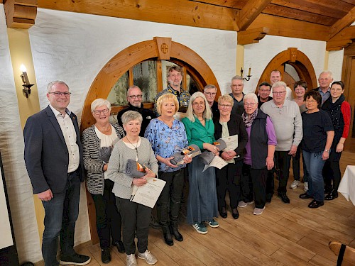 Jahreshauptversammlung 2026<br />Die Geehrten bei der Jahreshauptversammlung